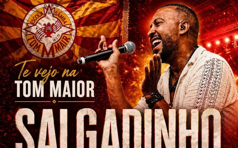 Salgadinho leva seus grandes sucessos à quadra da Tom Maior em São Paulo em show especial no dia 23 de maio