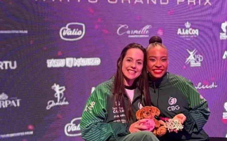 Jojo Furacão conquista feito histórico para a ginástica rítmica brasileira na Estônia com duas medalhas em um único Grand Prix