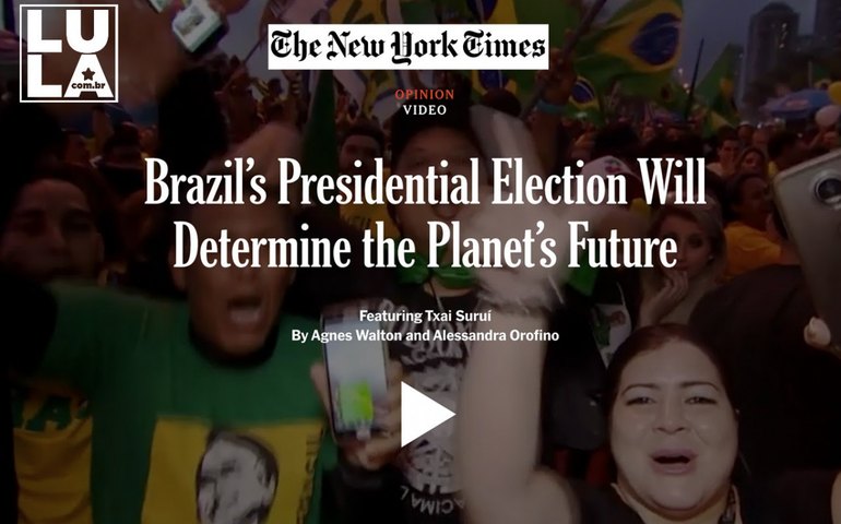 New York Times declara apoio para Lula: A eleição presidencial do Brasil vai determinar o futuro do planeta