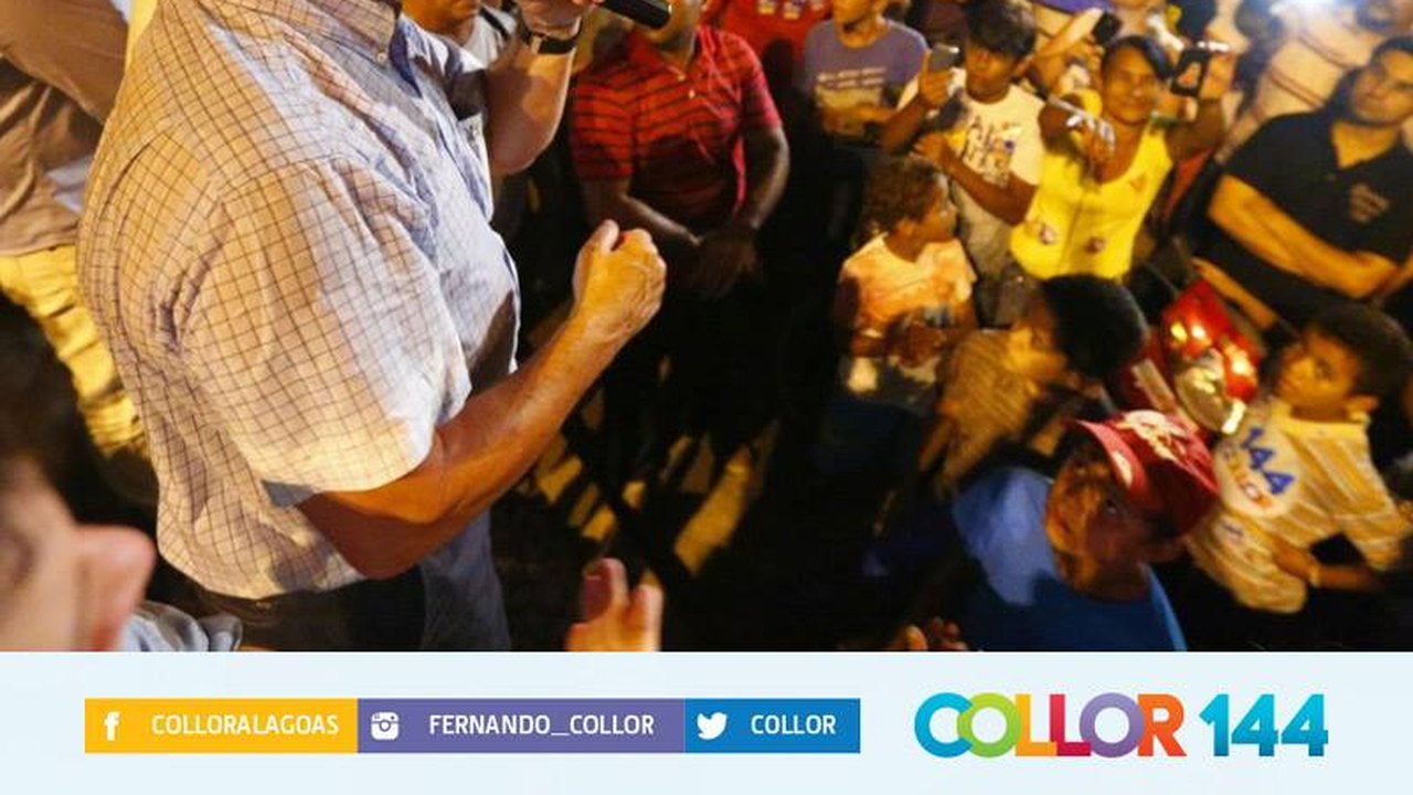 Mar de gente toma às ruas de Atalaia em apoio à reeleição de Collor
