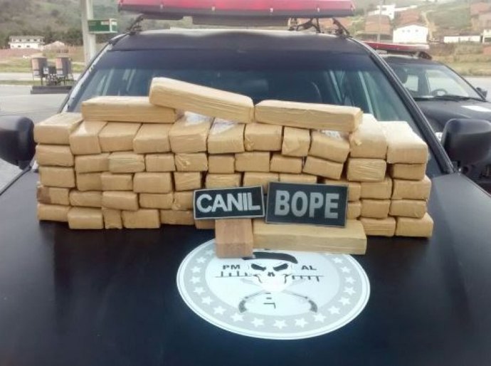 Bope e Serviço de Inteligência apreendem cerca de 50Kg de maconha em Novo Lino