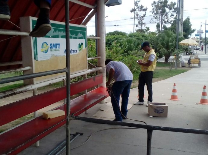SMTT realiza revitalização do Terminal Rodoviário Urbano no Centro pelo programa Arapiraca Cuida de Mim
