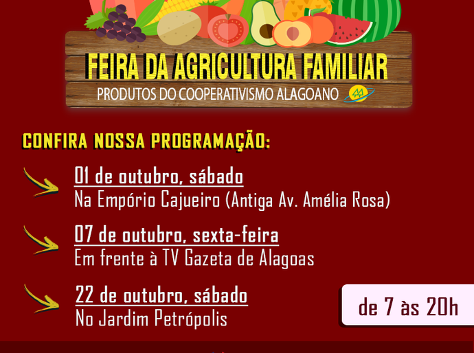 Conheça a programação da Feira da Agricultura Familiar