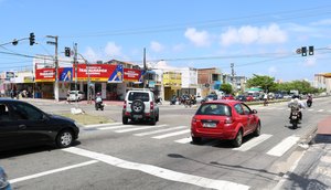 Trânsito na avenida Nestor Sampaio / Foto: Ascom/SMTT