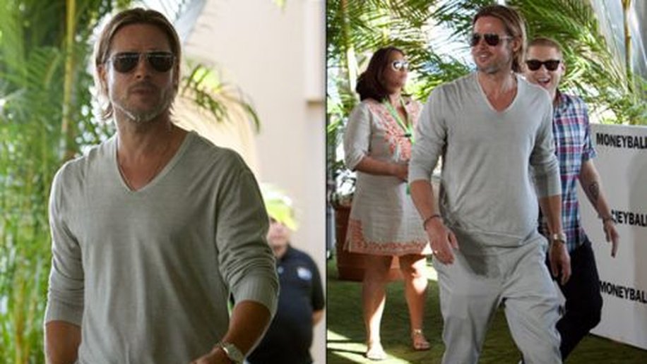 Brad Pitt promove seu novo filme em Cancún