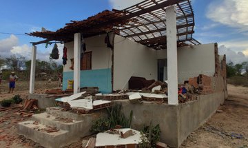 Casa destruída pelo tornado
