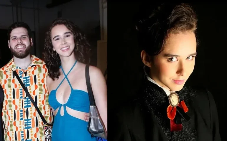 Neto de Lula, Thiago Trindade prestigia namorada Renata Gasparim em peça de teatro no Rio