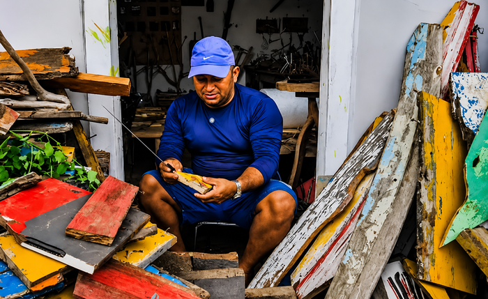 Dedé deixou de ser pescador e barbeiro para empreender com a arte que aprendeu com Seu Fernando