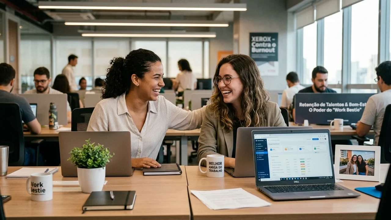 'Work Bestie': Ter um melhor amigo no trabalho reduz risco de Burnout e aumenta em sete vezes o engajamento profissional