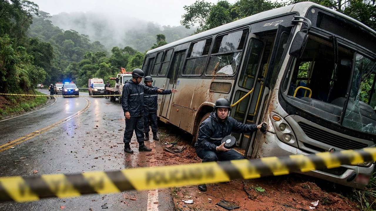 Perícia em tacógrafo pode apontar velocidade de ônibus que tombou matando dez pessoas na região serrana do Rio