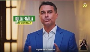 Programa de Flávio Bolsonaro foi transmitido na TV sem áudio nesta segunda (12) / Foto: Reprodução
