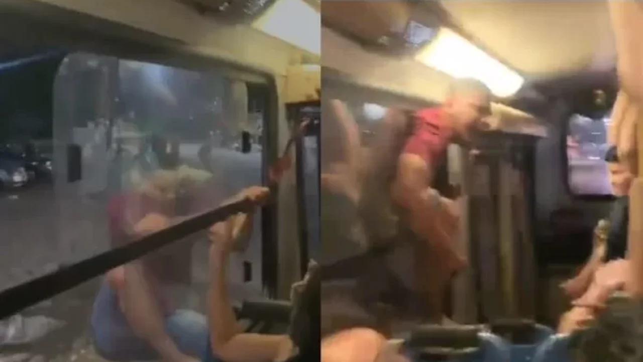 Homem se pendura em janela de ônibus no Pará após descobrir traição e vídeo viraliza 