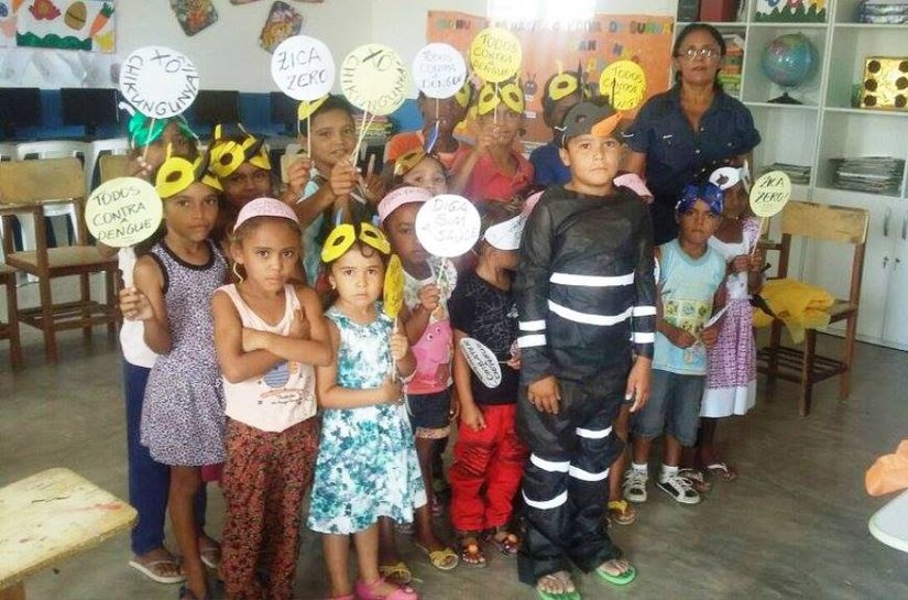 Comunidade escolar mobilizada contra o Aedes Aegypti em Senador Rui Palmeira
