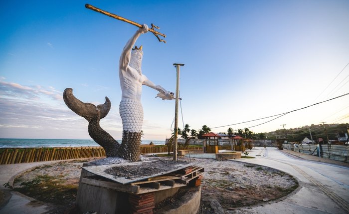 Obra também conta com a restauração da escultura do Tritão, que será devolvida à população como parte do processo de requalificação urbana