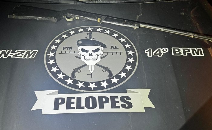 Arma de fogo foi apreendida durante ação da PM-AL