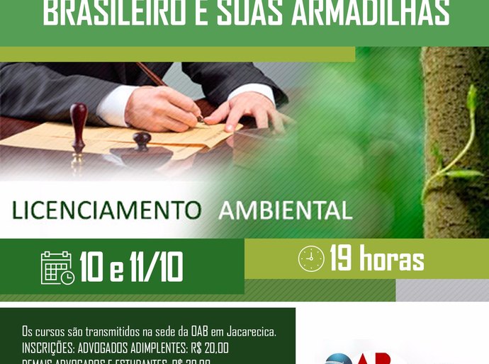 Licenciamento Ambiental será tema de curso da ESA dias 10 e 11 de outubro