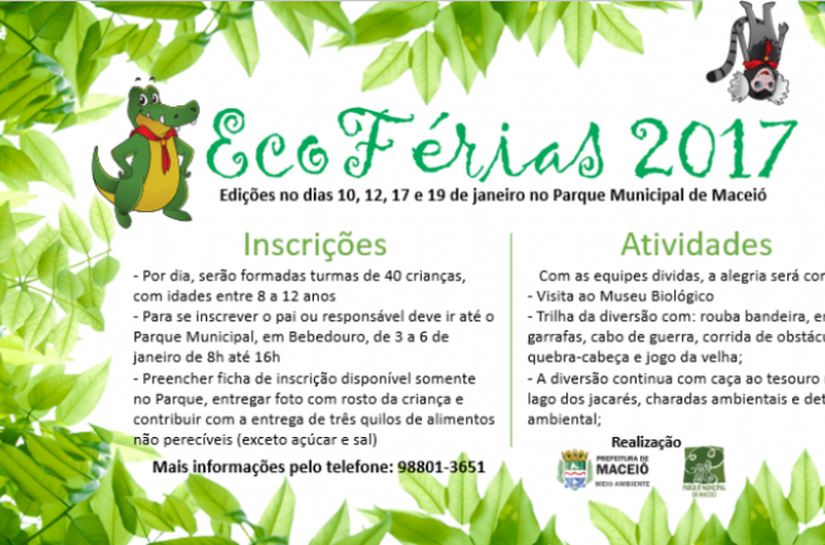 Parque Municipal: saiba como se inscrever no EcoFérias 2017