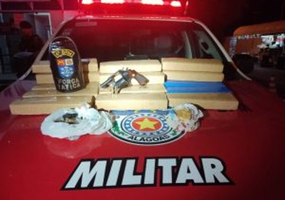 PM prende homem e com ele 15kg de drogas na parte alta de Maceio