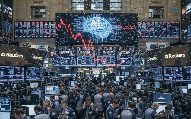 Bolsas de NY fecham em queda com temores de IA renovados apesar de resultado forte da Nvidia