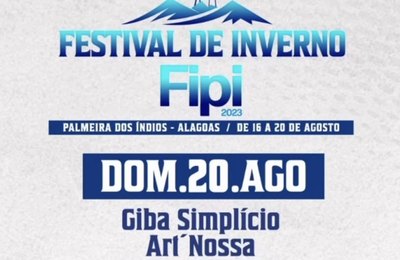 Felipe Amorim, Dilsinho e Mano Walter encerram o Festival de Inverno de Palmeira