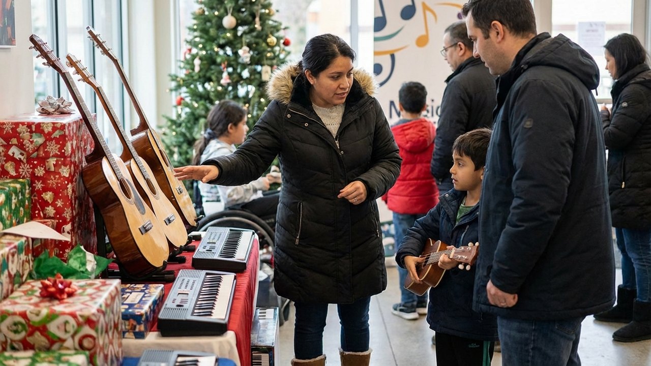 Neste Natal, campanha propõe substituir eletrônicos por instrumentos musicais