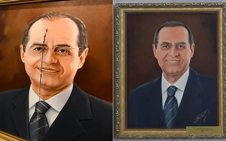 Renan cabeludo no Senado