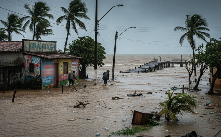 Chuva forte no litoral de SP coloca Ubatuba e Peruíbe em alerta