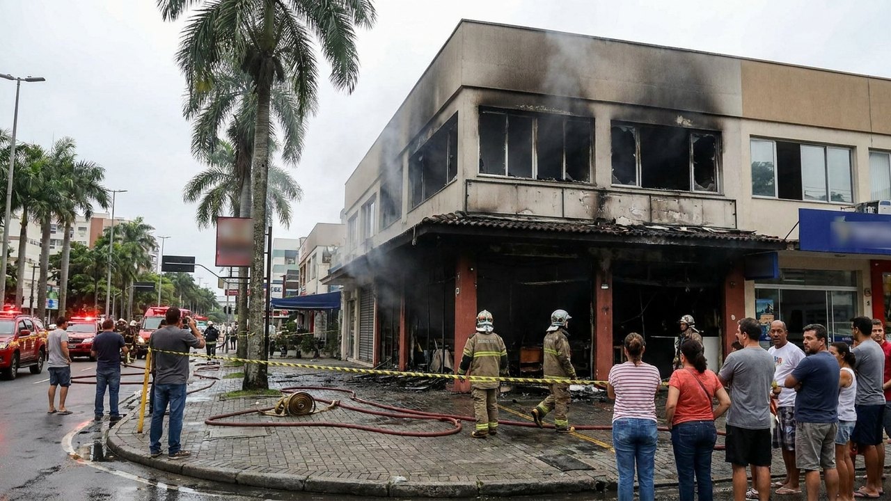 Incêndio destrói bar na Barra da Tijuca e causa pânico entre clientes e moradores