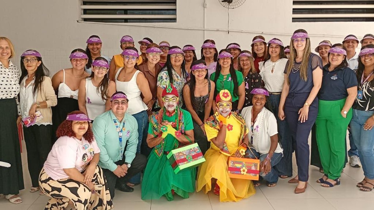 Servidoras da Semdes participam de ação de conscientização sobre violência contra a mulher
