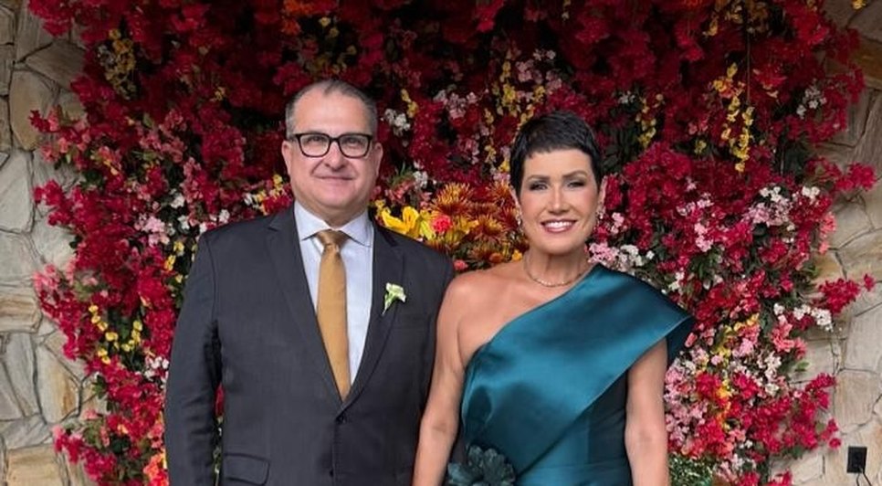 George Santoro, ministro dos Transportes, e sua esposa, Danielle Santoro