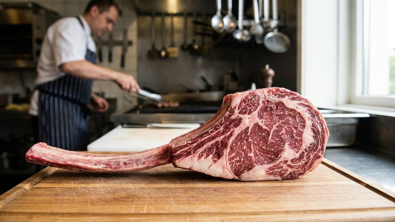 Bife tomahawk: conheça o corte da carne predileta de Halaand (e os valores nutricionais)