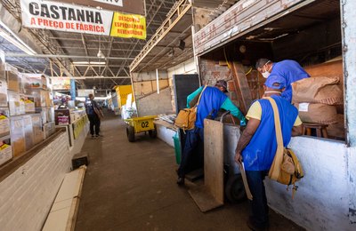 Mercado da Produção e feiras recebem serviços de desratização e dedetização