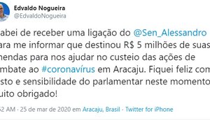 TWITTER EDVALDO / Foto: Reprodução Twitter