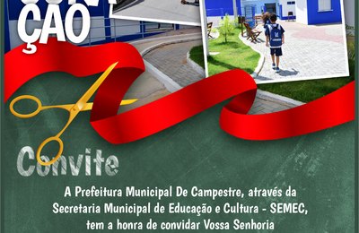 Prefeito Pino inaugura praça e uma nova escola em Campestre nesta quinta-feira, 27 