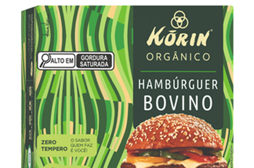 Hambúrguer bovino orgânico com nova formulação e menos gordura é novidade da Korin Alimentos