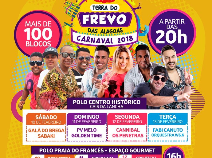 Prefeitura de Marechal divulga programação do Carnaval 2018-Terra do Frevo das Alagoas
