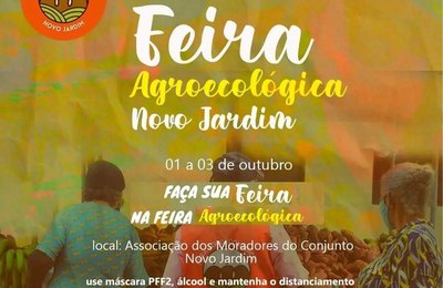 Feira agroecológica será neste fim de semana no Conjunto Novo Jardim