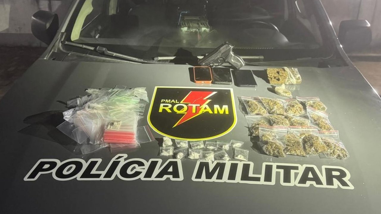 Polícia Militar apreende drogas e prende foragido da Justiça em Maceió