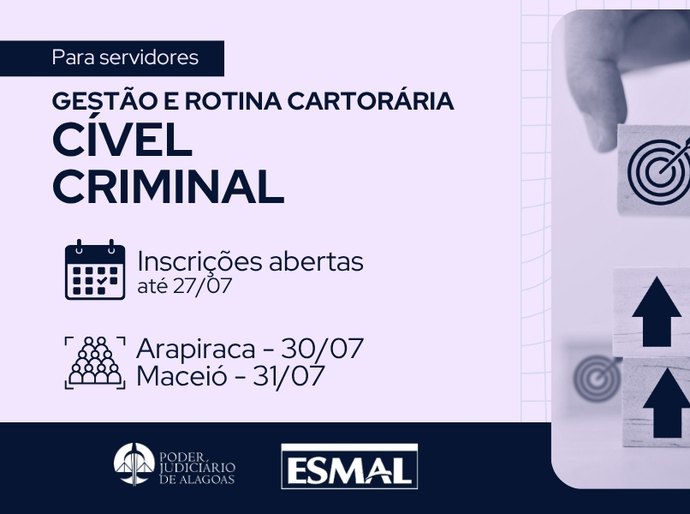 Esmal promove cursos de gestão e rotinas cartorárias para servidores