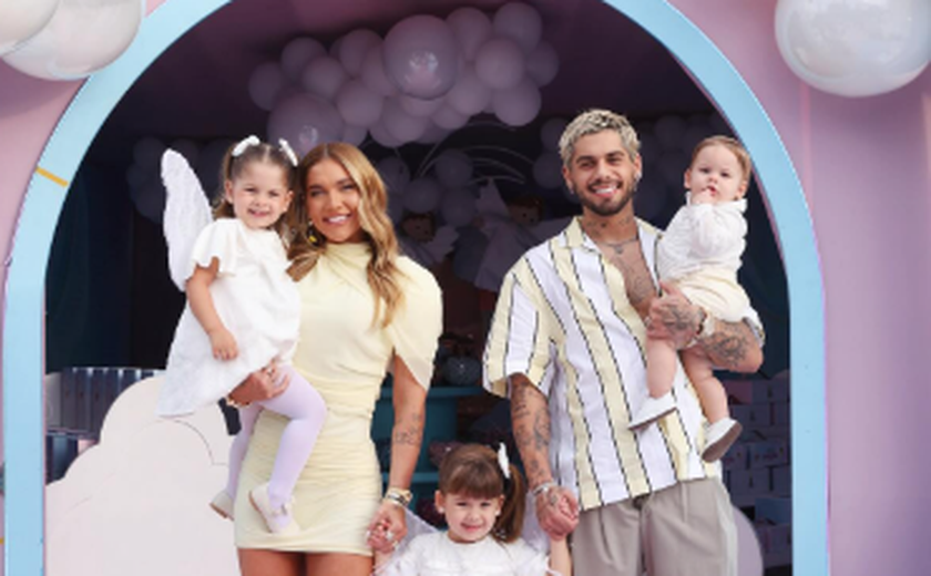 Festa de Maria Alice, filha de Virginia e Zé Felipe, teve bolo de 2,5 metros