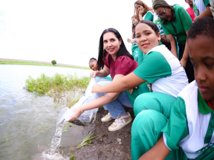 Prefeitura de Campo Alegre realiza a soltura de mais de 80 mil alevinos no açude Mandante em parceria com a Codevasf