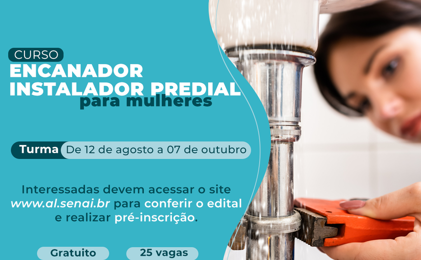 Agreste Saneamento e Senai Alagoas lançam curso gratuito de encanador exclusivo para mulheres