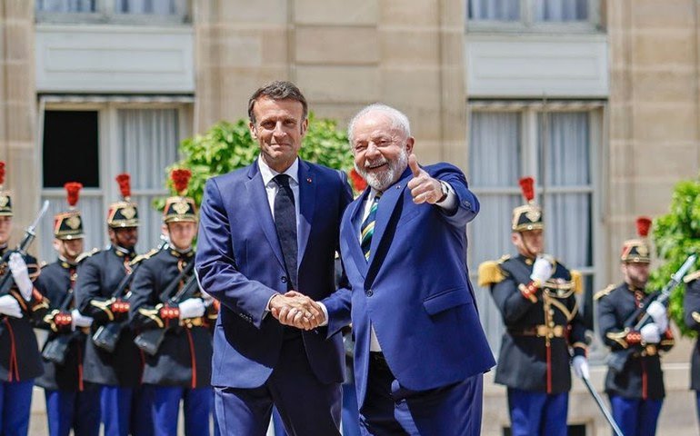 Lula e Macron tratam de acordo entre Mercosul e União Europeia, cooperação em defesa e guerra na Ucrânia