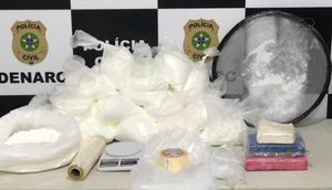 Homem é preso e cinquenta quilos de cocaína são apreendidas em laboratório de refino na Zona Norte de Aracaju / Foto: Foto: Polícia Civil/SE