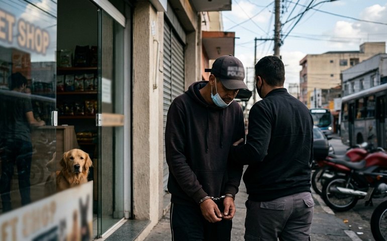 Homem é preso após usar máscara para furtar cão de ex-namorada em pet shop de SP