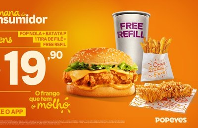 Popeyes® celebra a Semana do Consumidor com ofertas especiais e muito molho