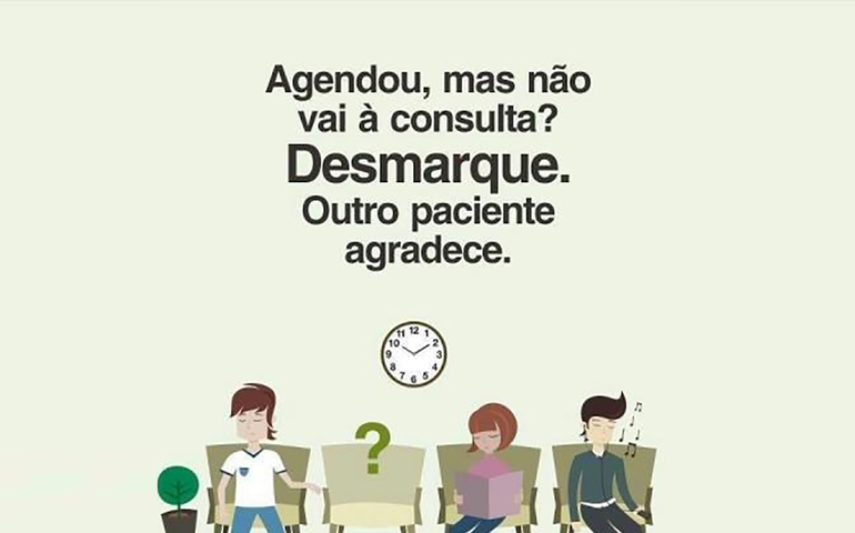 Prefeitura lança campanha para que pacientes não faltem a consultas e exames