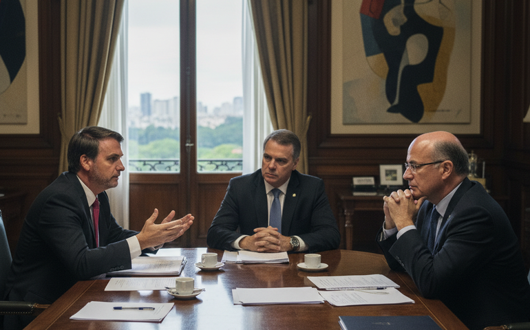 Em meio a ofensiva do PL pela vice, Flávio e Tarcísio se encontram para definir palanques em São Paulo