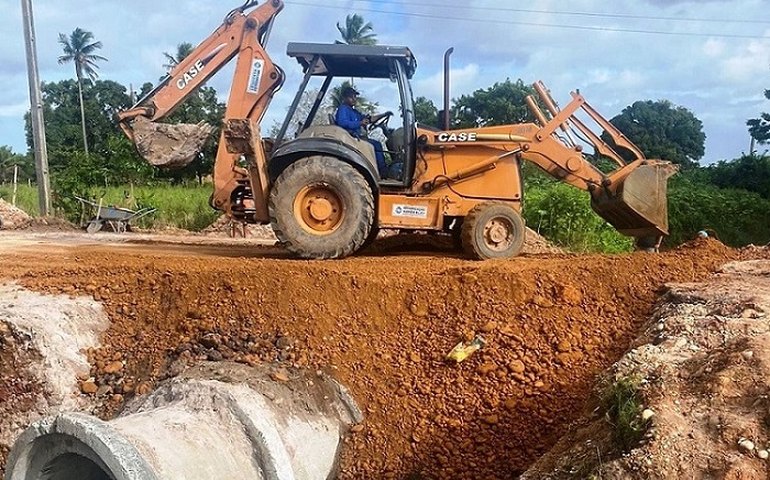 Trecho da Rodovia Mário Freire Leahy danificado pelas chuvas é recuperado
