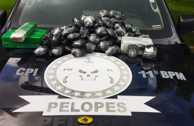 Operação da Polícia Militar apreende mais de 11 quilos de entorpecentes no Porto das Balsas em Penedo